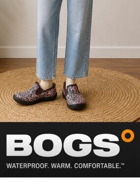 BOGS Women's Patch Slip-on-Spotty Rain Shoes size 8